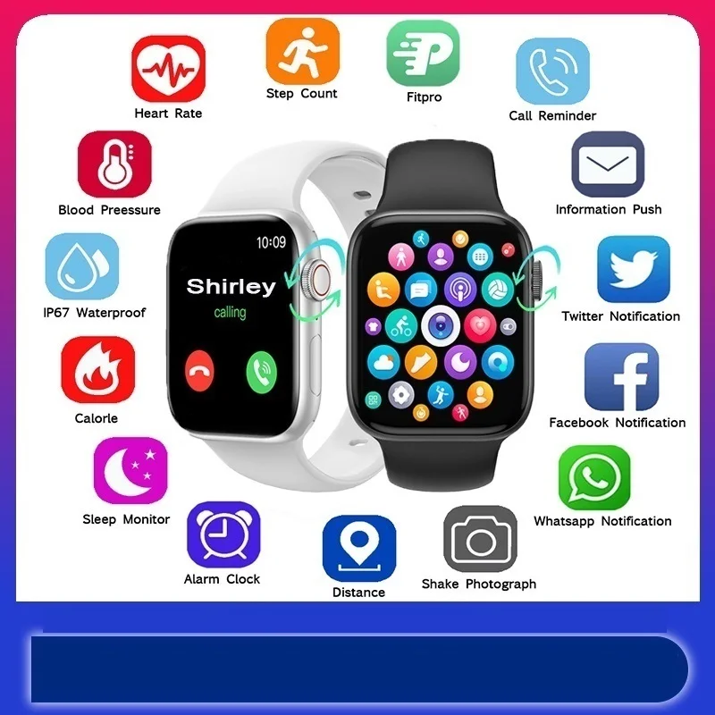 

Smart Watch Heart Rate Blood Pressure Bracelate Blood Oxygen Health Measurement Bluetooth Phone Waterproof Electric Watch