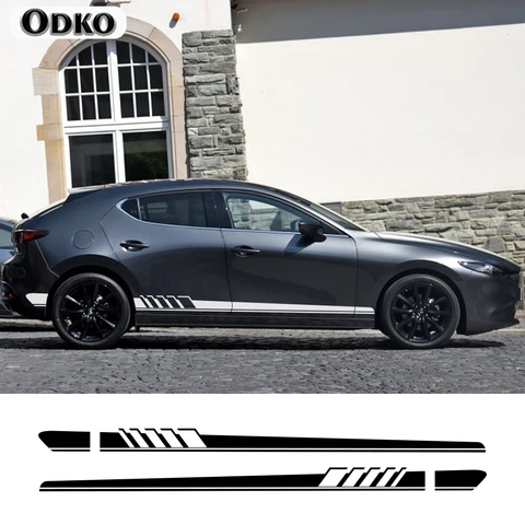 Для Mazda Axela Atenza MS MPS Demio CX-5 CX5 CX-3 CX3 2 шт. Автомобильная боковая Наклейка Авто Виниловая пленка наклейка Стайлинг автомобильные аксессуары