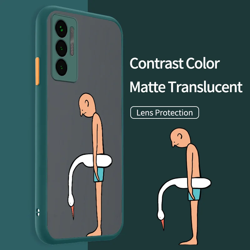 

Translucent Matte Phone Case for Tecno Pova 3 Neo Spark 5 5 Air 6 6 Air GO 2020 8P 8 Pro Camon 17P A Downcast Man Armor Case