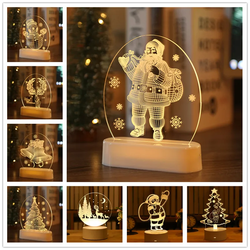 

Merry Christmas Gift USB Powered Garland Led Lights Christmas Tree Ornaments New Year 2022 Christmas Decorations for Home Room