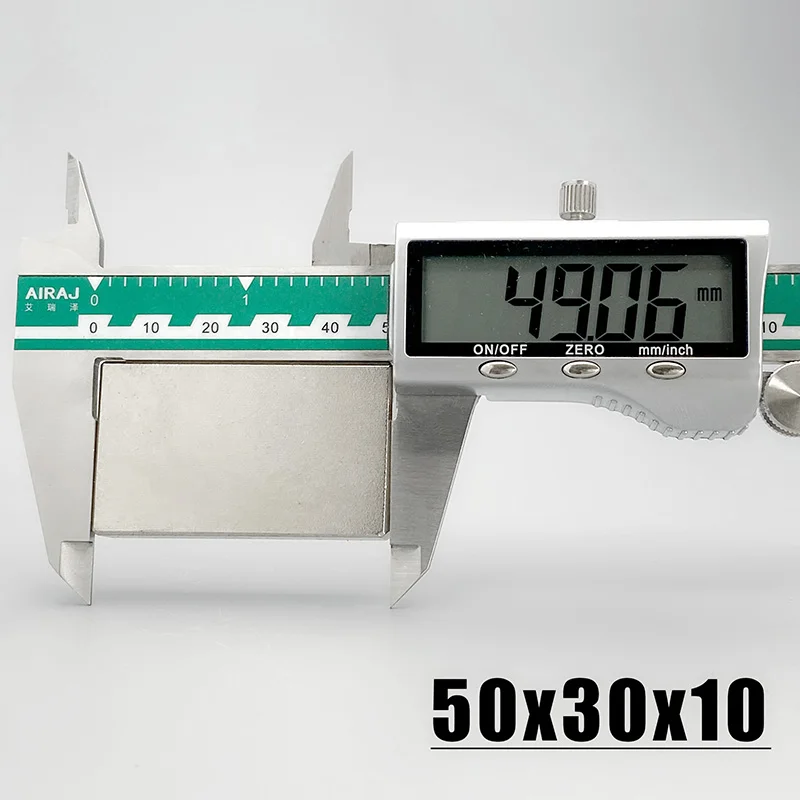 1/2/3 шт. 50x30x10 неодимовый магнит 50 мм x 30 10 N35 NdFeB Блок сверхмощный сильный постоянный