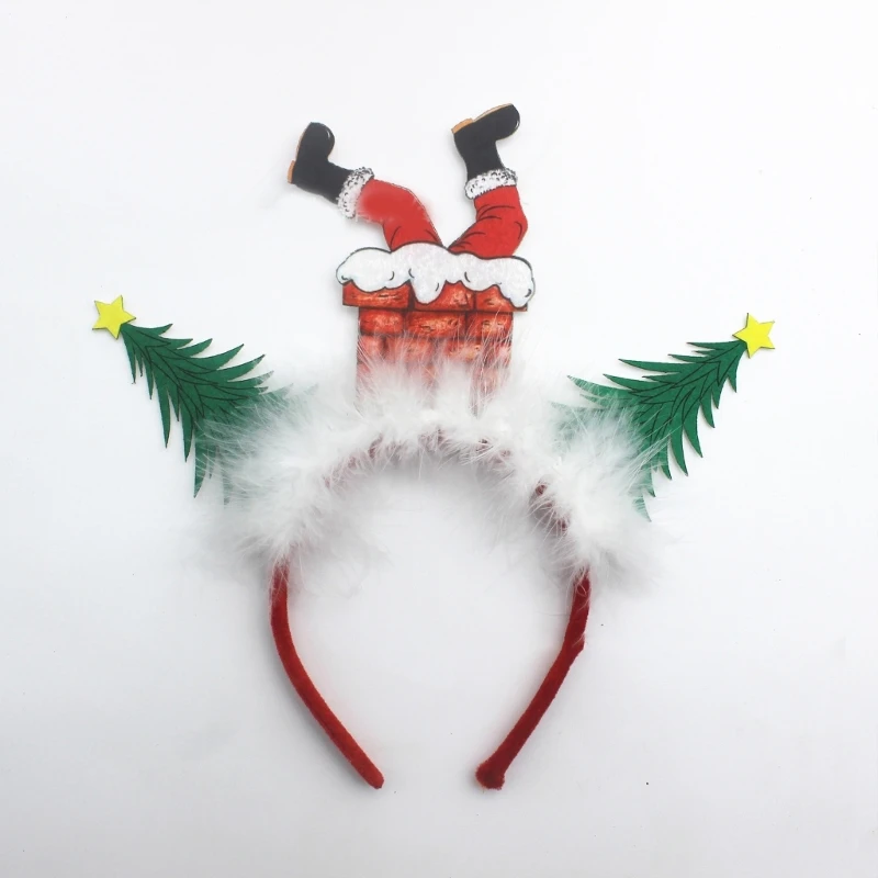 

Christmas Santa Headband Christmas Bopper Christmas Tree Santa Hair Hoop
