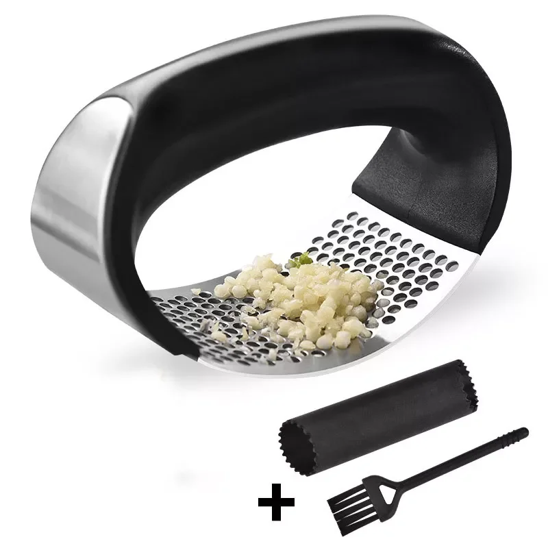 

2023NEW Press Stainless Household Manual Garlic Presses Device Kitchen Press Squeezer Ginger Garlic Tools Kitchen Accessories