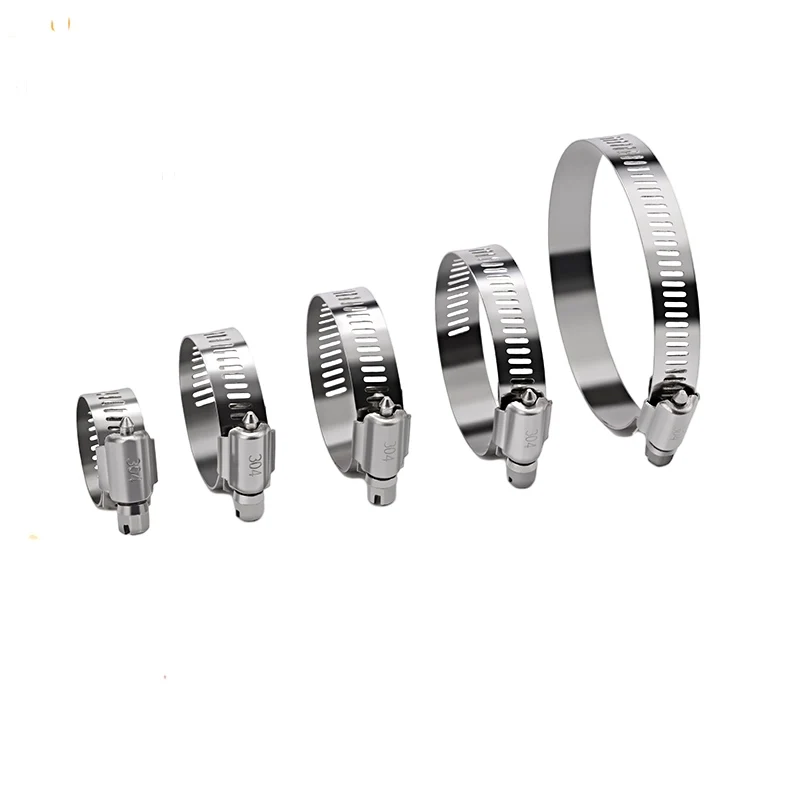 

10pcs High Quality Screw Worm Drive Hose Clamp 304 Stainless Steel Hose Hoop Pipe Clamp Clip