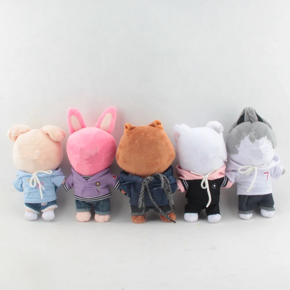 

Handsome Doll Clothes 20cm Idol Plush Dolls Clothing Accessories Hoodie Jeans Canvas Stuffed Toys for Korea Kpop EXO Dolls