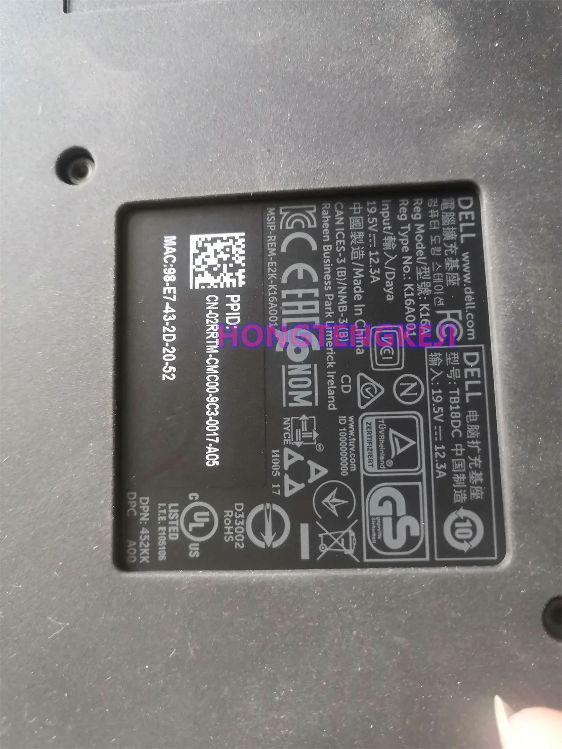 02rrtm для Dell Precision 7530 7730 серия мобильных рабочих станций K16A док-станция TB18DC двойной