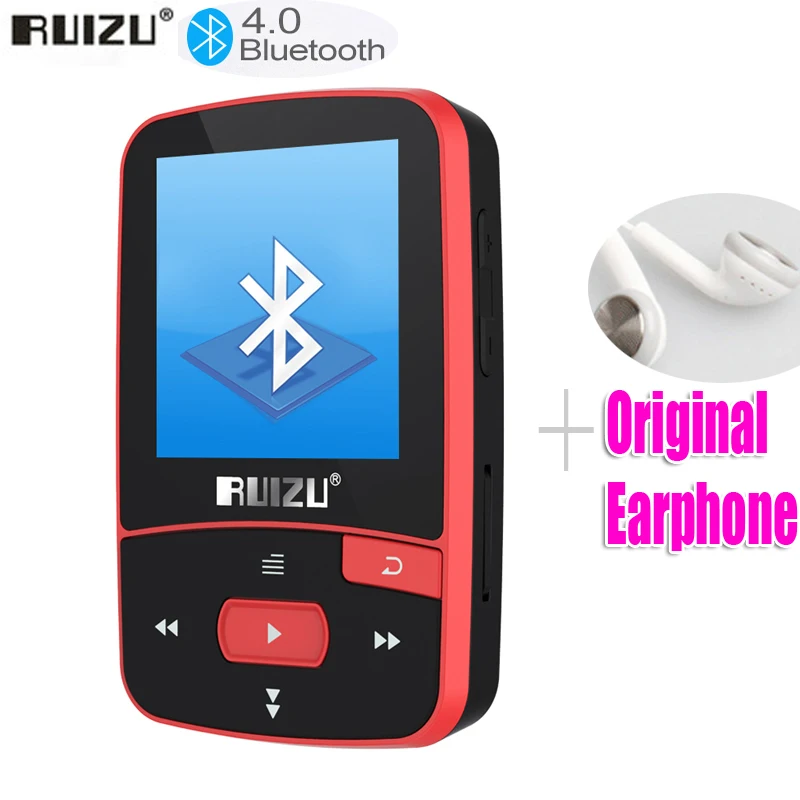 music player RUIZU X50 Sportmp3 player bluetooth  Clip Mini Support FM,Recording,E-Book,Clock,Pedometer mini mp3 player