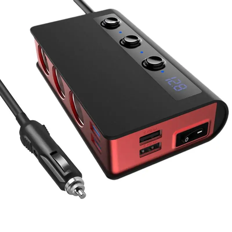

Car Lighter Adapter Fast QC3.0 Lighter USB Charger 180W High Power Splitter Multifunction Car Charger With LED Indicator Light
