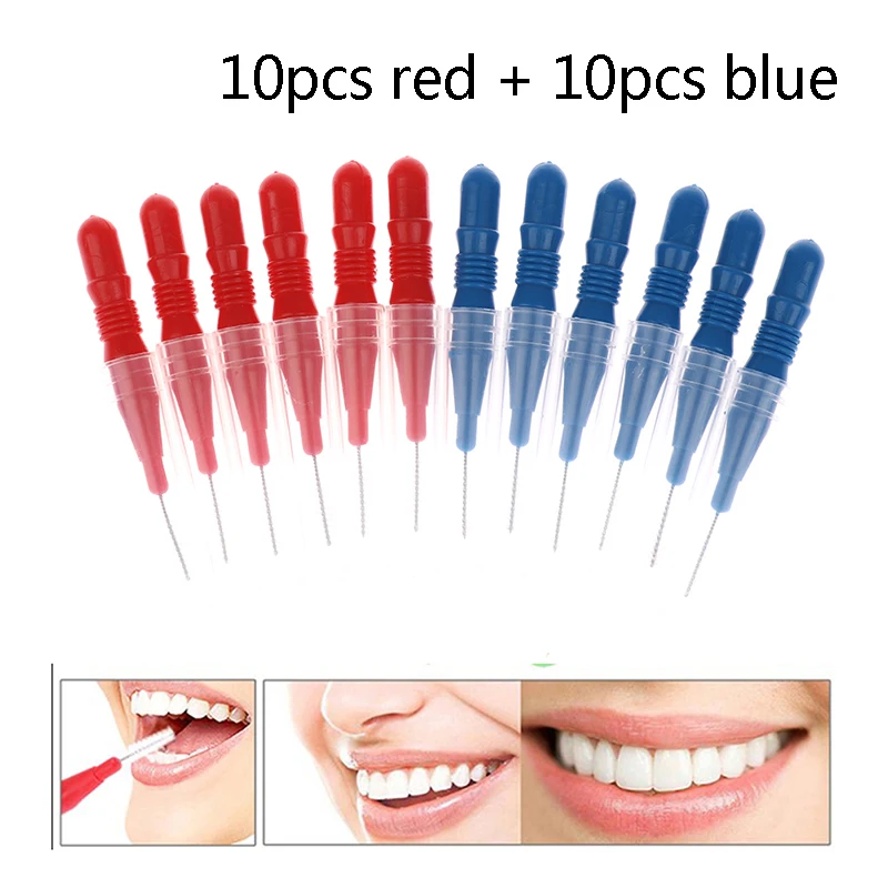 

20Pcs Clean Tooth Floss Head Hygiene Dental Plastic Interdental Brush Toothpick