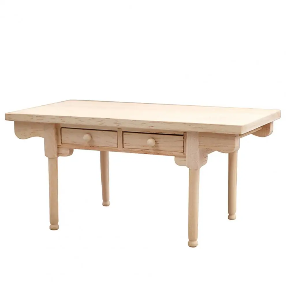 

Portable Durable Miniature Book Table Furniture Doll Accessories Fine Workmanship Miniature Desk Lightweight for Gift
