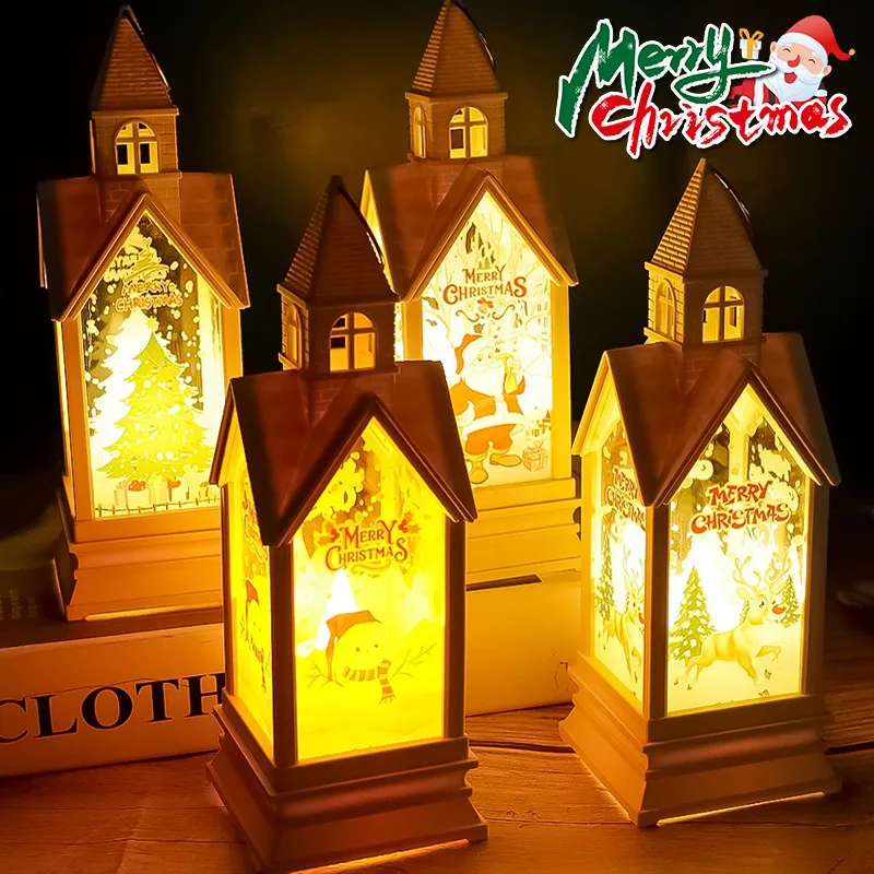 

Christmas Portable Night Light Battery Powered LED Night Lights Xmas Tree Hanging Ornament Santa Claus Snowman Table Lamps Gifts