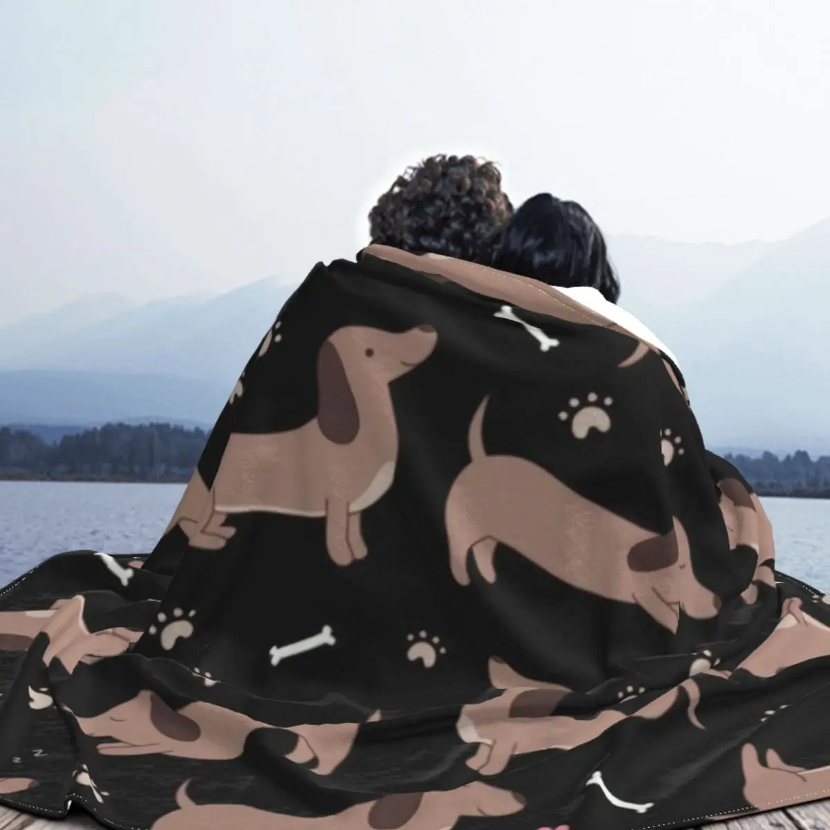 Милое одеяло с таксой для любителей собак плюшевые прочные настраиваемые пледы