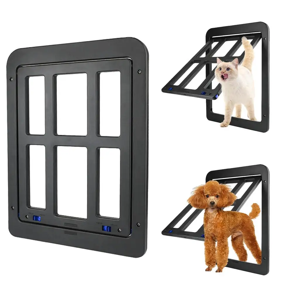 

Pet Screen Door Free Entry Exit Gate Automatic Closing Safety Flap Door Cat Supplies
