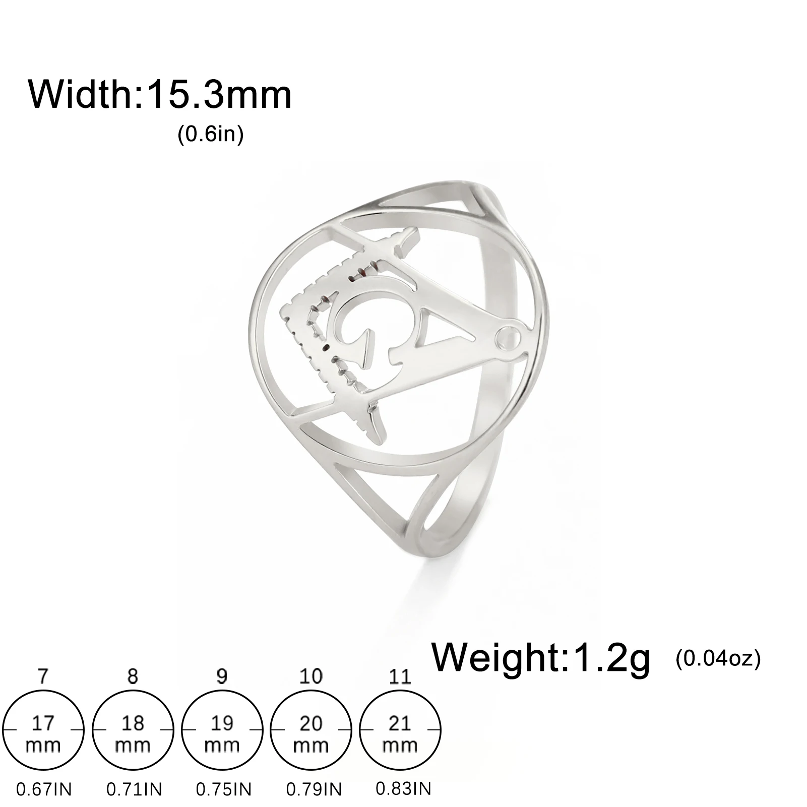 LIKGREAT винтажные подарки масонского кольца на палец для женщин и мужчин из