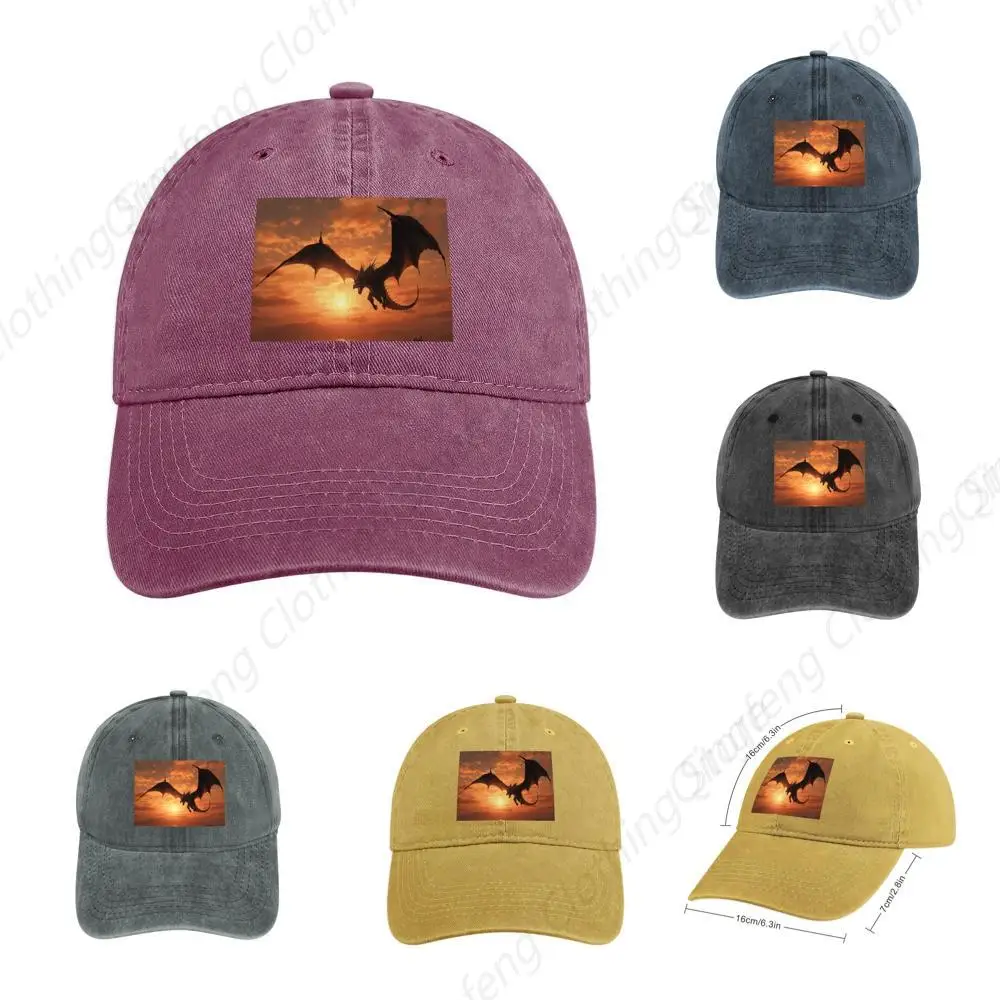 Бейсбольная кепка Sea Sunset Flying Dragon Wine Red для мужчин и женщин шляпа гольфа