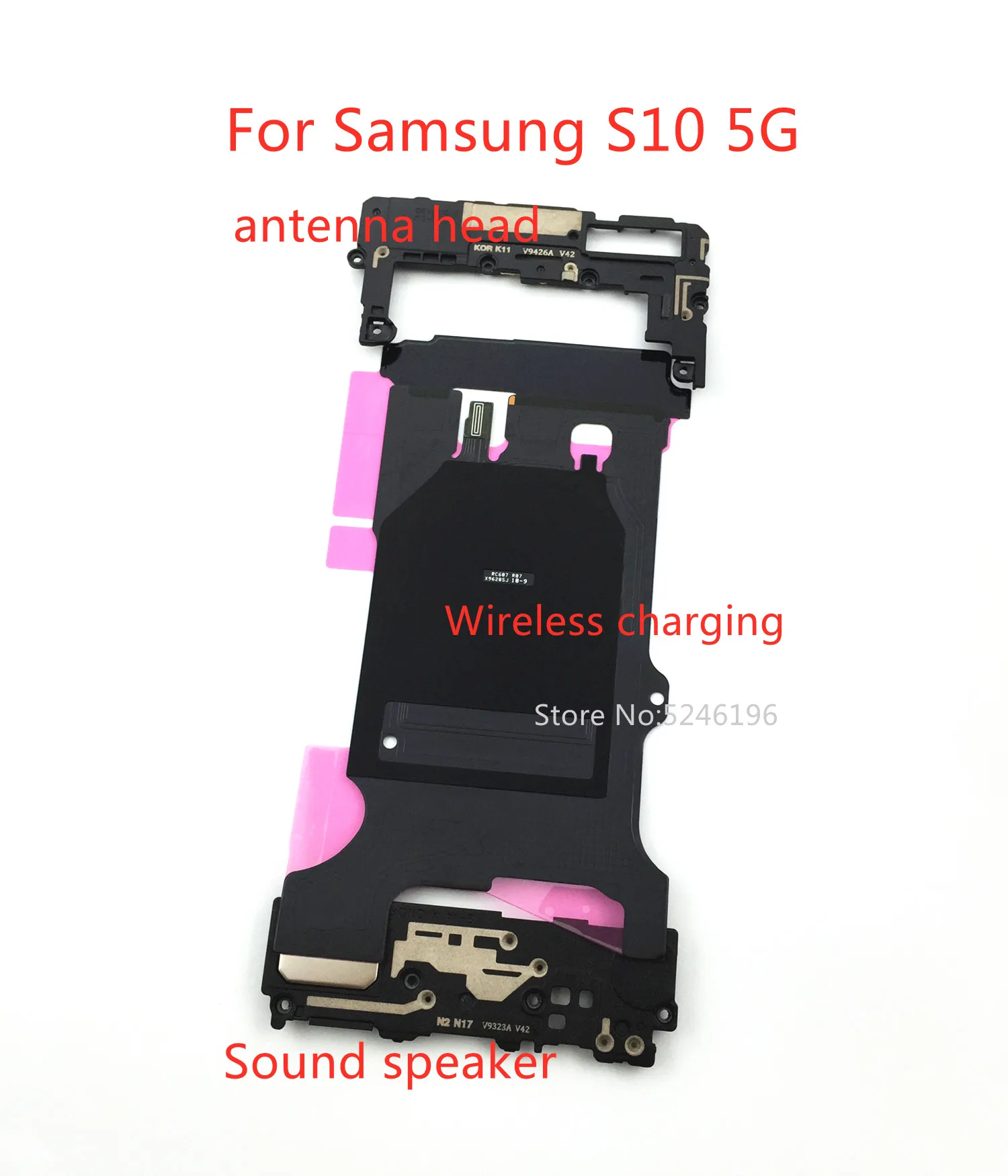 Комплект из трех частей для технического обслуживания Samsung Galaxy S10 5G SM-G977 G977F, беспроводная зарядная плата, звуковая акустическая антенна