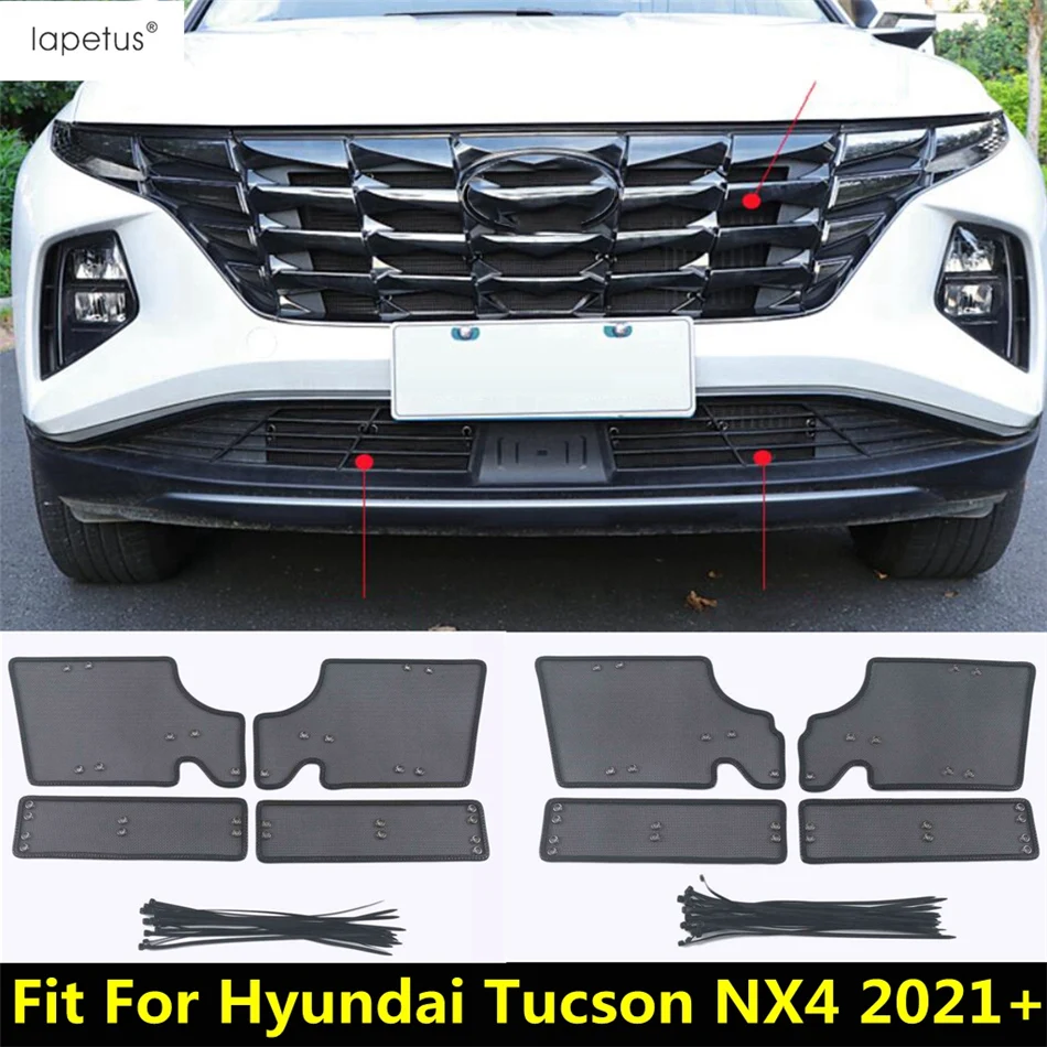 Сетка для защиты автомобиля от насекомых, передняя сетка для гриля, противомоскитная Пыль для Hyundai Tucson NX4 2021-2023, внешние аксессуары