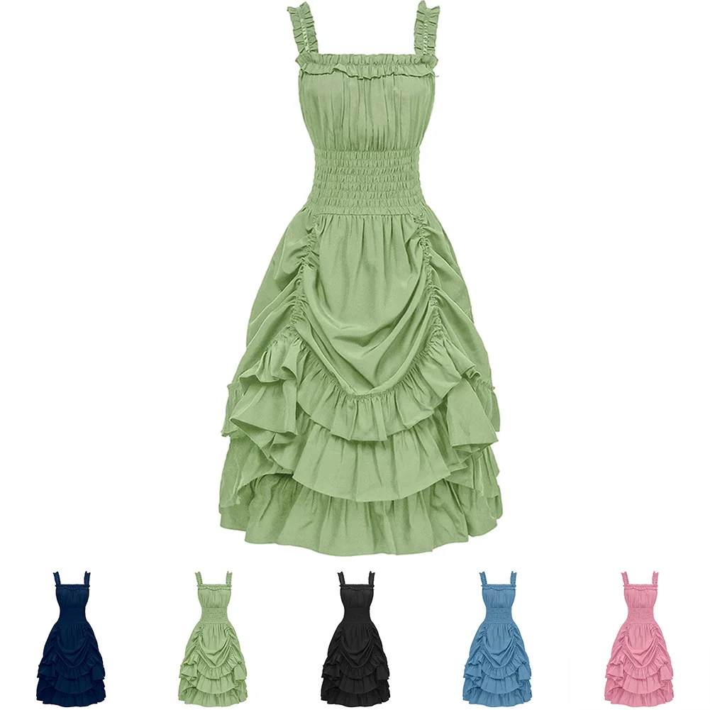 Новое женское викторианское платье с высокой талией для выпускного вечера макси