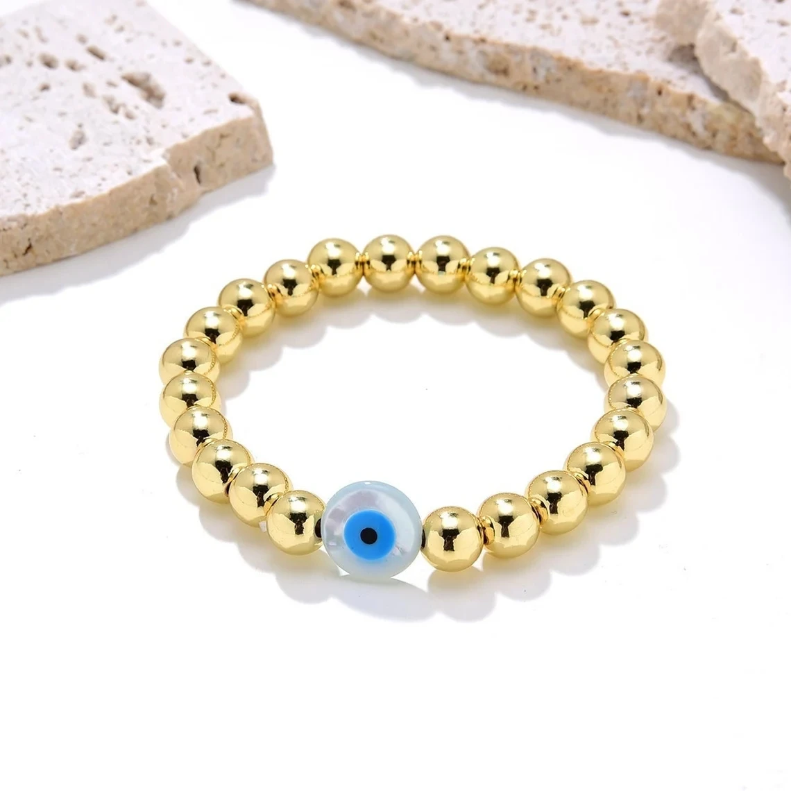 

Vlen Turkish Evil Eye Bracelet for Women High Quality Gold Plated Beaded Bracelets Y2k Jewelry Fashion Pulseras Mujer Moda