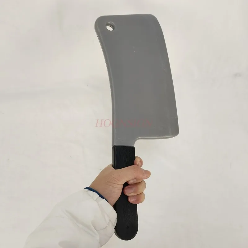 Halloween props cos horror with blood-pointed knife performance plastic simulation weapon axe saw fake kitchen knife machete
