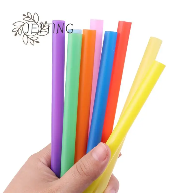 

100pcs Plastic Straws Drink Juice Straws Long Bold Drinking Kunststof Beverage Straw Milk Tea Bar Party Kitchen Accessories