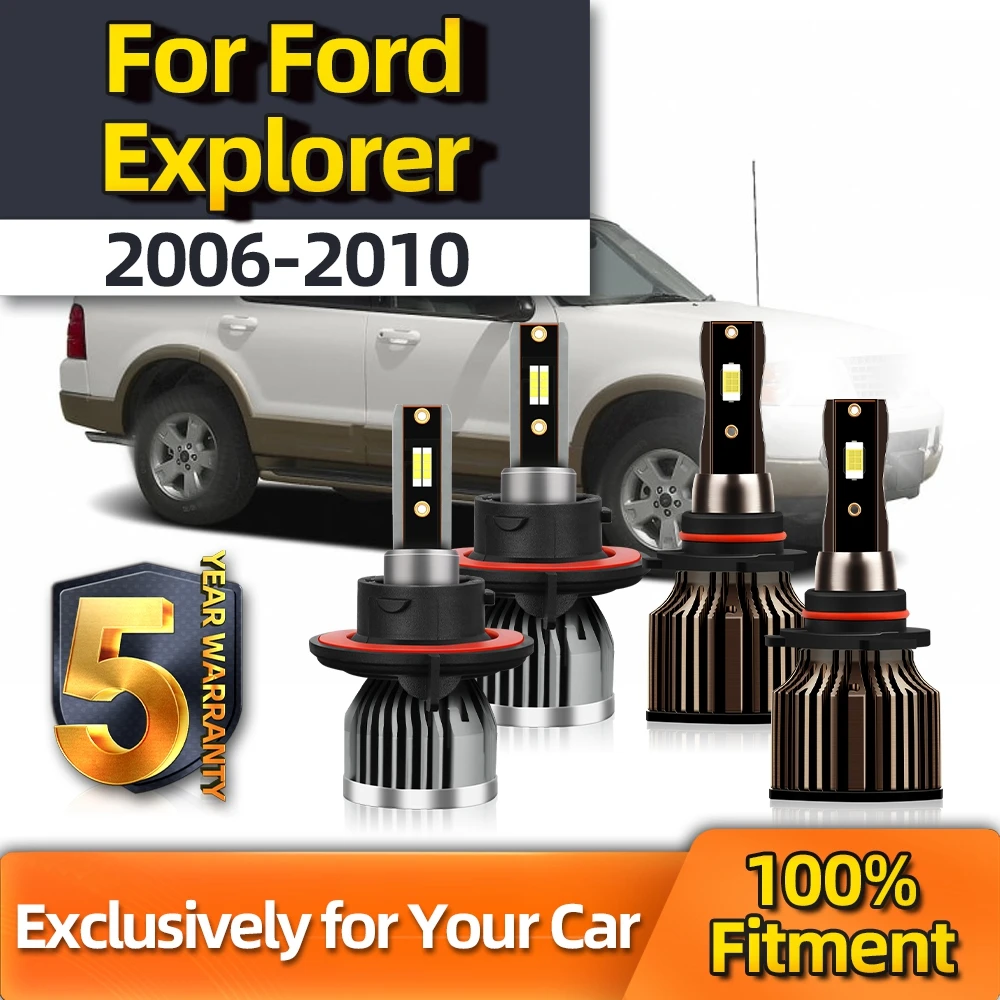 Crossfox для Ford Explorer 120 лм 200 Вт 9145 м освещение дальность запотевания 9008 Высокая Низкая 2006 лампы Plug-N-Play лампы 2007 2010-