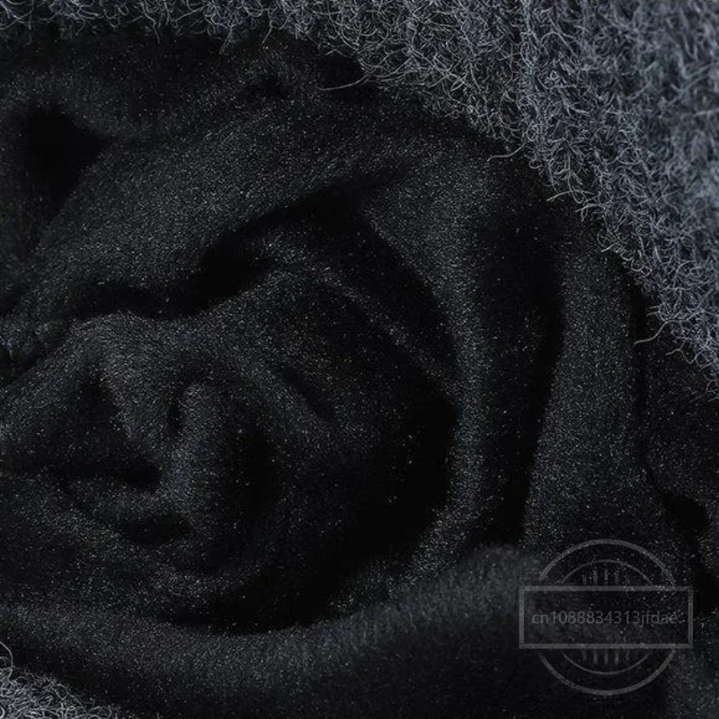 Уличная Мужская зимняя вязаная шапка плюшевая теплая Кепка с ушами повседневные