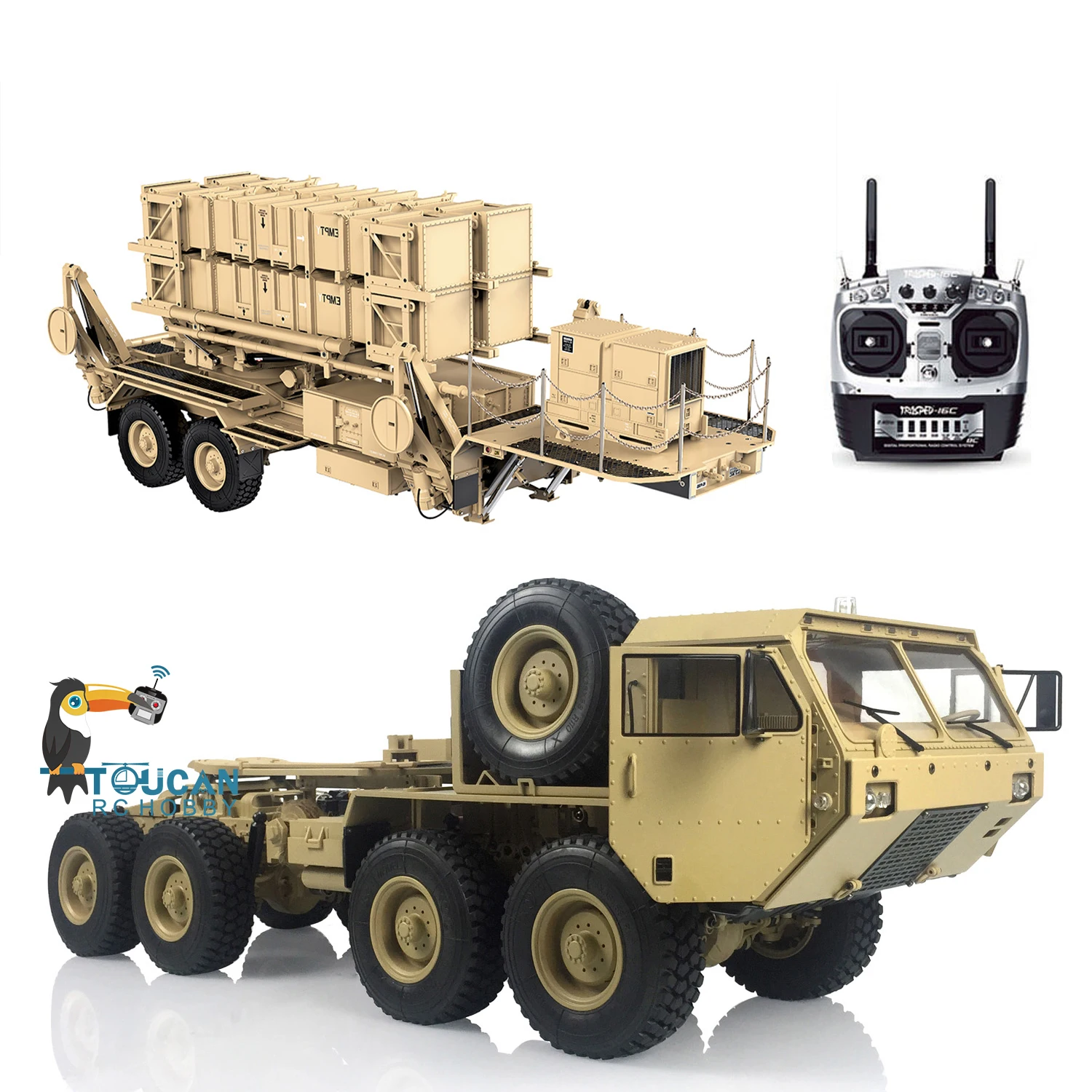 

HG 1/12 U.S P802 Military RC Truck Lights Missile Launch Vehicle P805 Trailer DIY Car Model Toys Gifts for Men THZH1231-SMT6