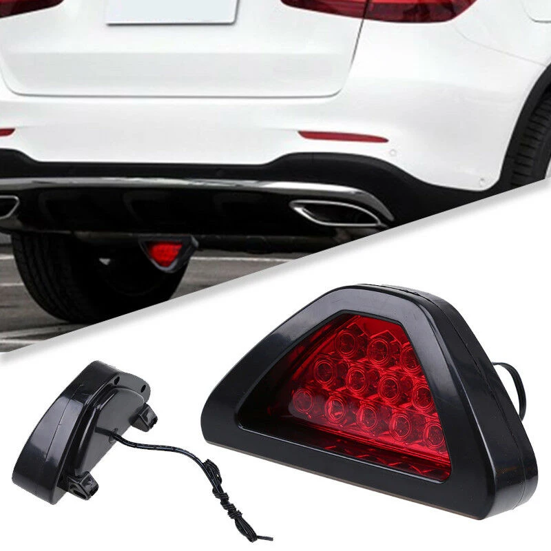 

Universal 12V 5W Brake Signal Lamp F1 Style Triangle Sporty 12LED Rear Fog Light Tail Third Break Lamp Car Accessories