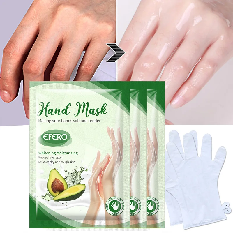 

EFERO Avocado Hand Mask Rejuvenation Moisturizing Whitening Tender Skin Care Anti-Aging Exfoliating Calluses Repairing Cuticles