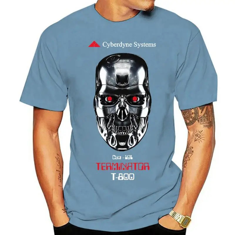 Мужская футболка с фильмом Терминатора T800 Эндоскелет Skynet Cyberdyne Systems в стиле ретро