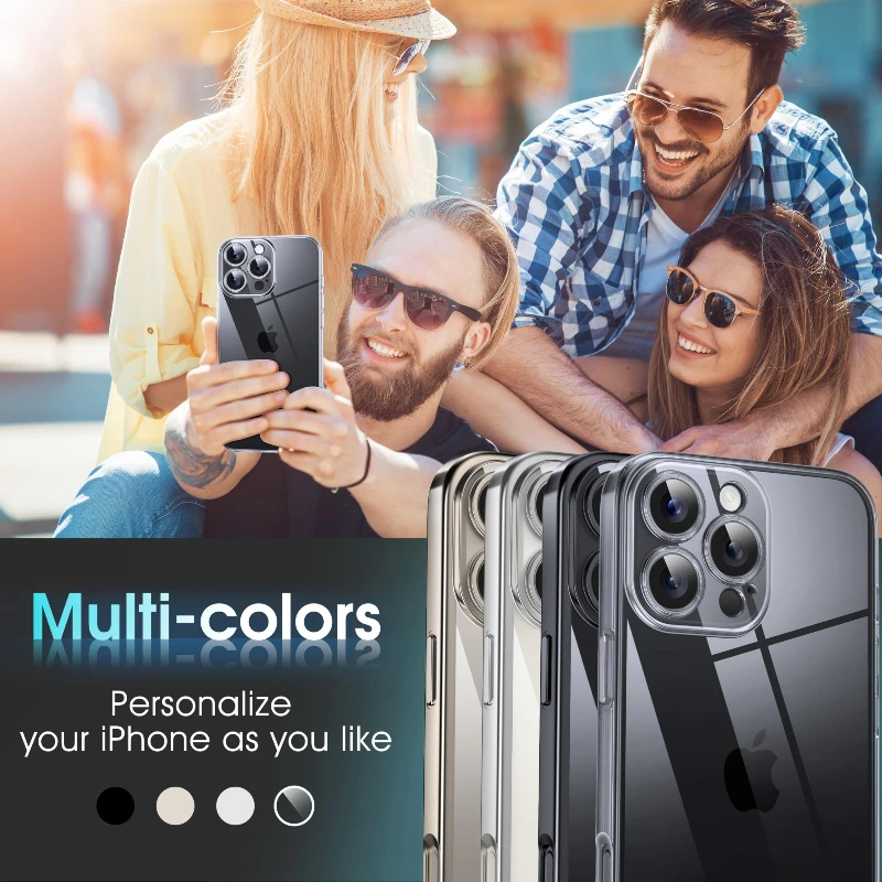 Роскошный гибридный жесткий чехол для iPhone 16 15 14 13 Pro Max Plus мини-прозрачная полная