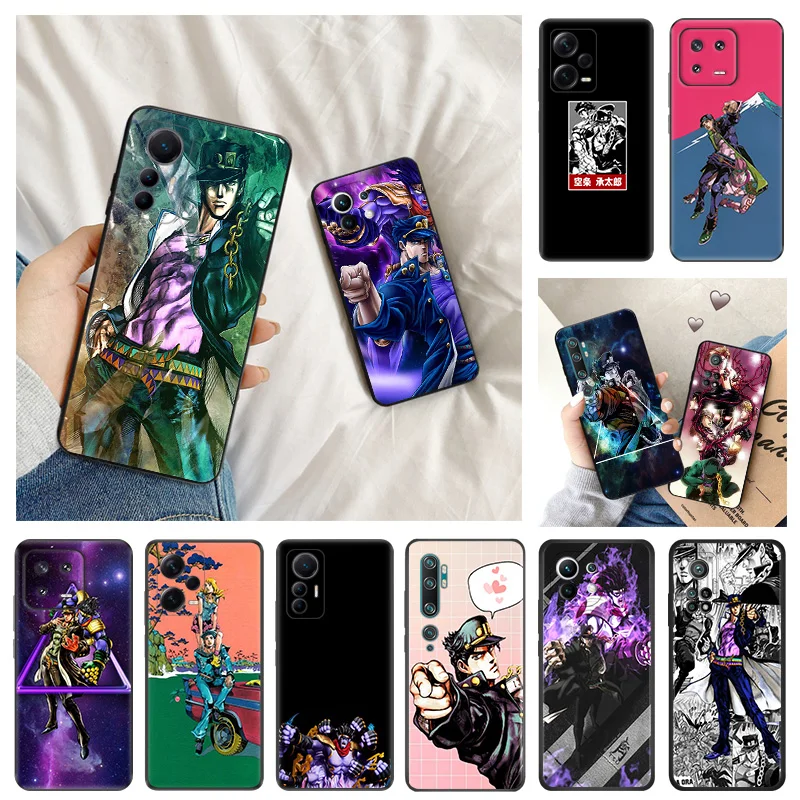 Ультратонкий черный чехол для телефона JOJO Kujo Jotaro Redmi Note13 4G 12s 12c 13c Note12 Xiaomi 13 12 Lite 12x12t