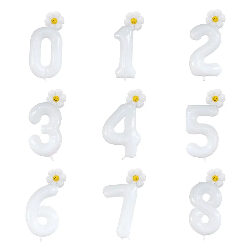 

Воздушные шары из фольги в виде цифр и маргариток, 2 шт., 40 дюймов