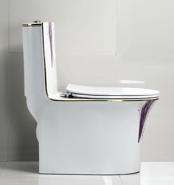 Роскошный современный красочный гигиенический туалет цельный золотого цвета с