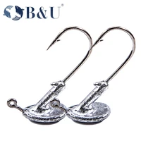 bu 10pcslot 3 5g 5g 7g 10g 14g tumbler head hook jig bait fishing hook for soft lure fishing tackle fishing tackle accessorie