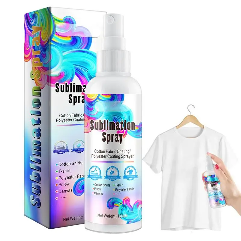 

100ml Sublimation Coating Spray For Cotton Shirts T-Shirts Pillows Quick Dry Adhesion Daily Use Handcraft No Bake Coating Spray