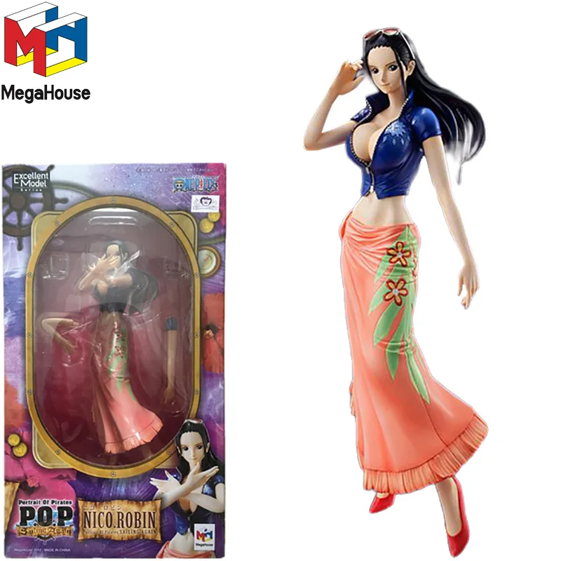 

In Stock Original MegaHouse Portrait of Pirates Sailing Agai Nico Robin ONE PIECE Anime Figure Model Collecile Action Toys Gifts