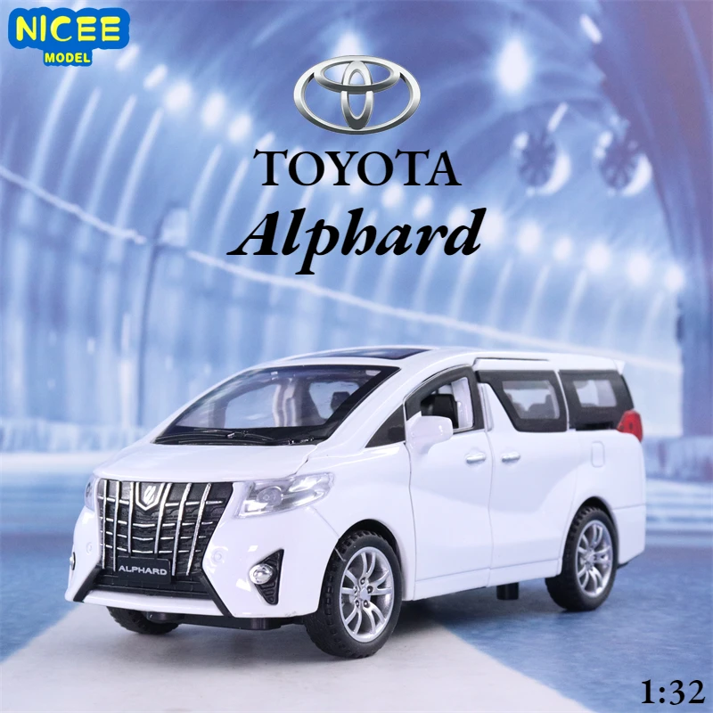 

1:32 Toyota ALPHARD High Simulation Diecast Metal Alloy Model car Sound Light Pull Back Collection Kids Toy Gifts X36