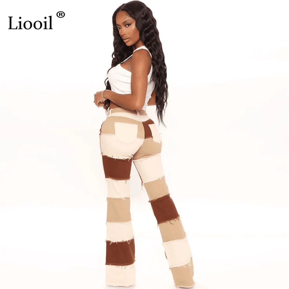 Джинсы-бойфренды женские с завышенной талией и колокольчиками |