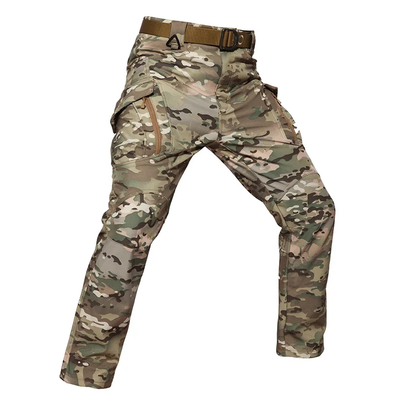 

IX9 зимние теплые армейские брюки City Soft Shell тактические камуфляжные Зимние флисовые брюки мужские водонепроницаемые военные брюки-карго s5xl