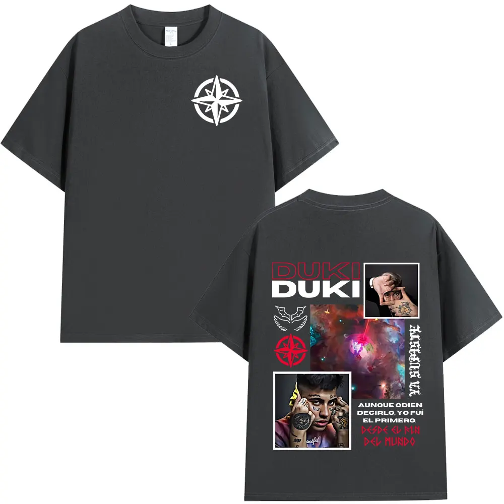 Rapper Duki Tour Album Merch T-shirt Mens Women Clothing Cotton Oversized T-shirts Fashion Hip Hop T Shirts Fans Gift Streetwear