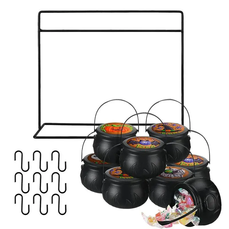 

Halloween Candy Bowl Creative Cauldron Halloween Party Decoration Home Storage Supplies With Hook Hallow Home Decor Accessories