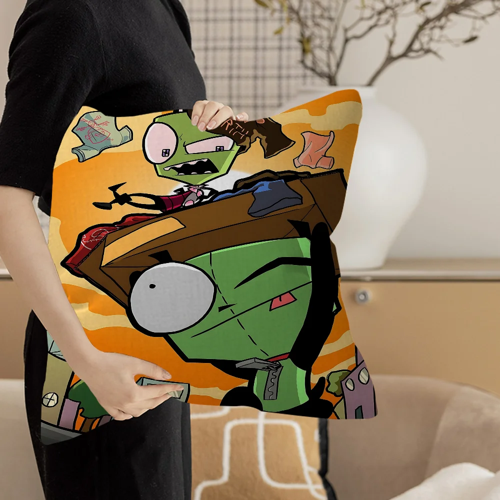 Фото Наволочка Invader Z-Zim, чехол для диванной подушки, украшение для дома, комнаты, детский подарок №3