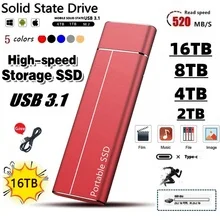 Portable M.2 SSD 2TB 1TB External Hard Drive USB3.1 Type-C Mobile Hard Stick 1TB Interface Usb Flash Drive for Laptop/ps4/phone