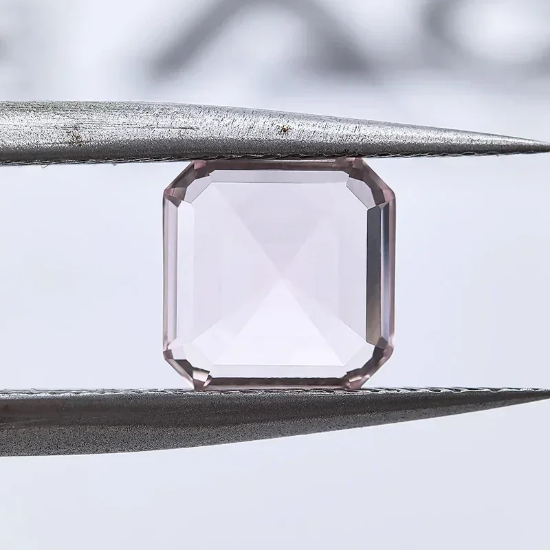 Выращенный в лаборатории сапфир Asscher Cut Morgan Pink VVS1 Подвески Драгоценный камень DIY
