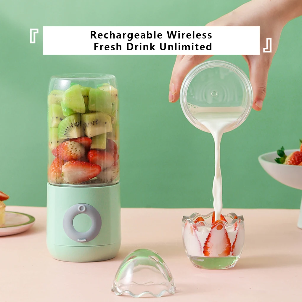 

500ML Mini Portable USB Blenders Wireless Press Juicers Six-knife Electric Juicer Smoothie Blender Cup Charging Hand held Juicer
