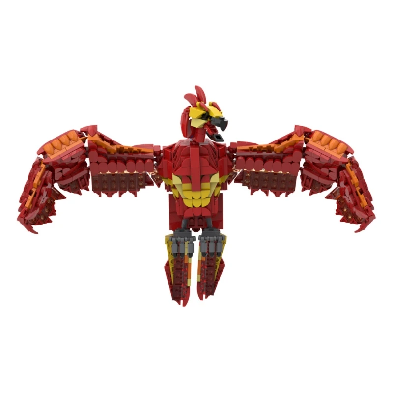 Конструктор MOC Fire Phoenix Fawkes, Волшебная модель Феникса, заказ, дикое чудовище, Феникс, огненные птицы, сборный кирпич, игрушка в подарок (art.: 3920ca12b40cc) - 3920ca12b40cc