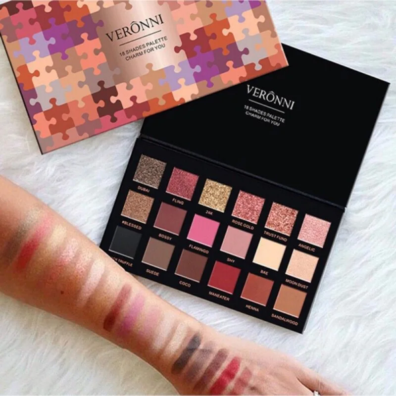 

Shimmer Matte Long Lasting Pressed Powder for Girls Women Eyeshadow Palette Cosmetic Makeup