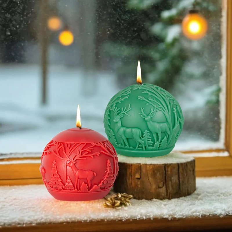 Рождественские силиконовые формы для свечей сделай сам 3D лось рождественская